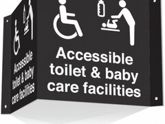 Accessible Toilet Baby Changing Projecting Signs