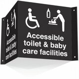 Accessible Toilet Baby Changing Projecting Signs