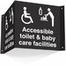 Accessible Toilet Baby Changing Projecting Signs